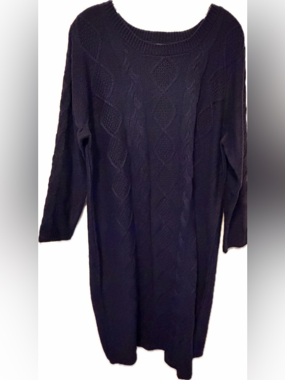 LOFT Navy Sweater Dress Wool Blend